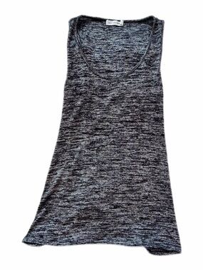 Rag & Bone Classic Marled Racerback Tank Top Womens Small Black Gray